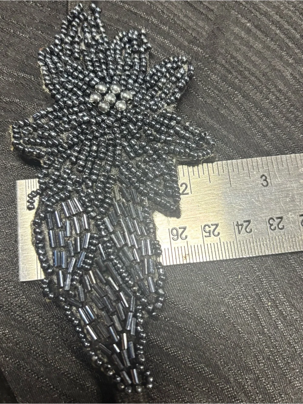Art Deco Elegance: Midnight Beaded Floral Flapper Headband